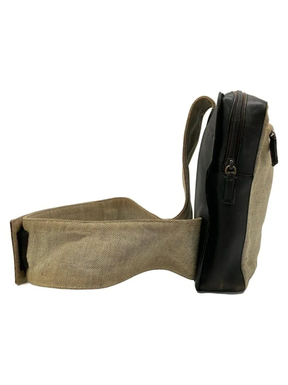 Prada Bag Beige Dark Brown Leather